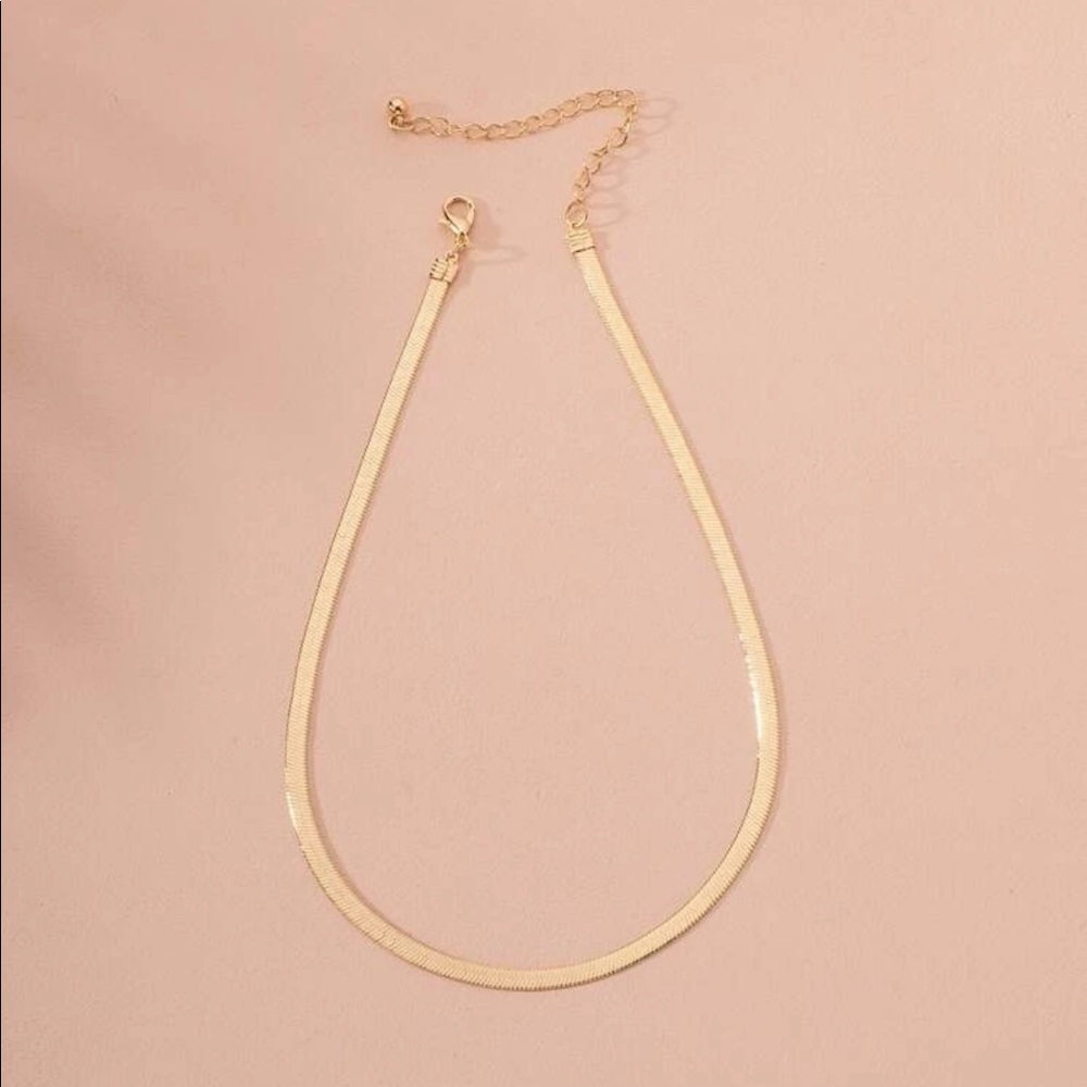 Simple Solid Gold Necklace